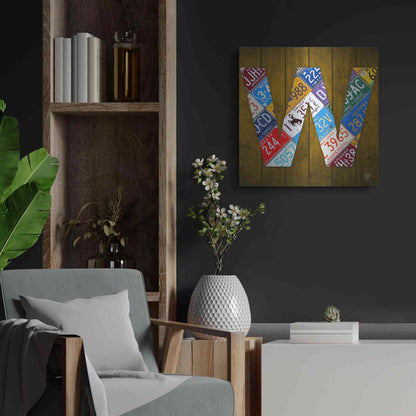 Luxe Metal Art 'W' by Design Turnpike, Metal Wall Art,24x24