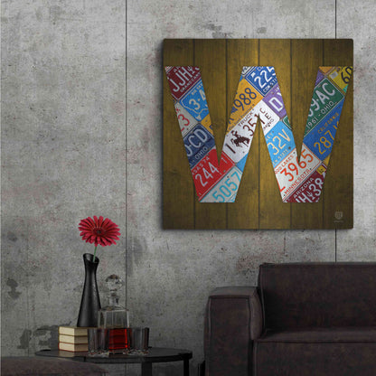 Luxe Metal Art 'W' by Design Turnpike, Metal Wall Art,36x36