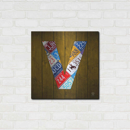 Luxe Metal Art 'V' by Design Turnpike, Metal Wall Art,24x24
