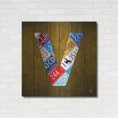 Luxe Metal Art 'V' by Design Turnpike, Metal Wall Art,36x36