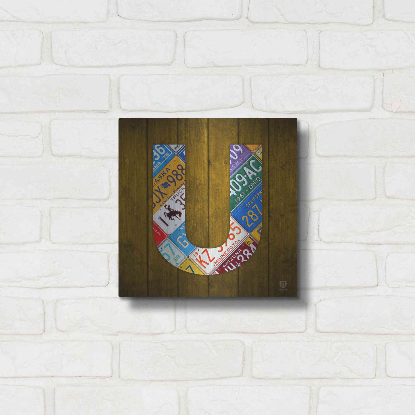 Luxe Metal Art 'U' by Design Turnpike, Metal Wall Art,12x12