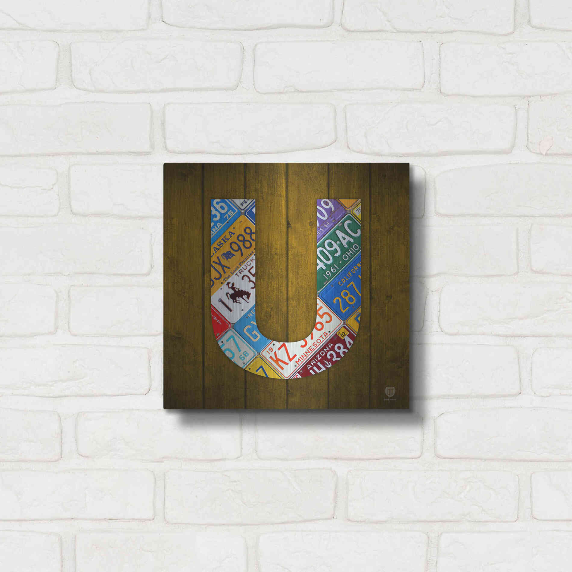 Luxe Metal Art 'U' by Design Turnpike, Metal Wall Art,12x12