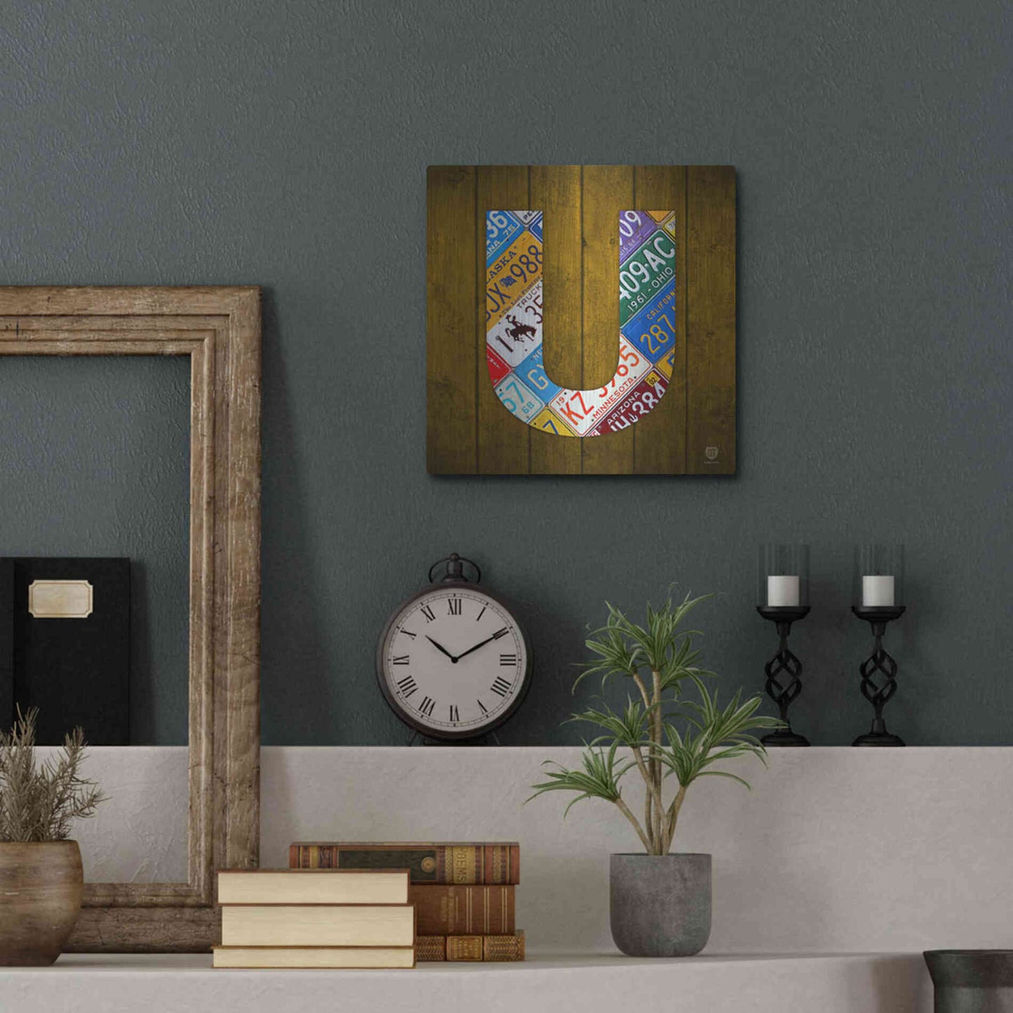 Luxe Metal Art 'U' by Design Turnpike, Metal Wall Art,12x12