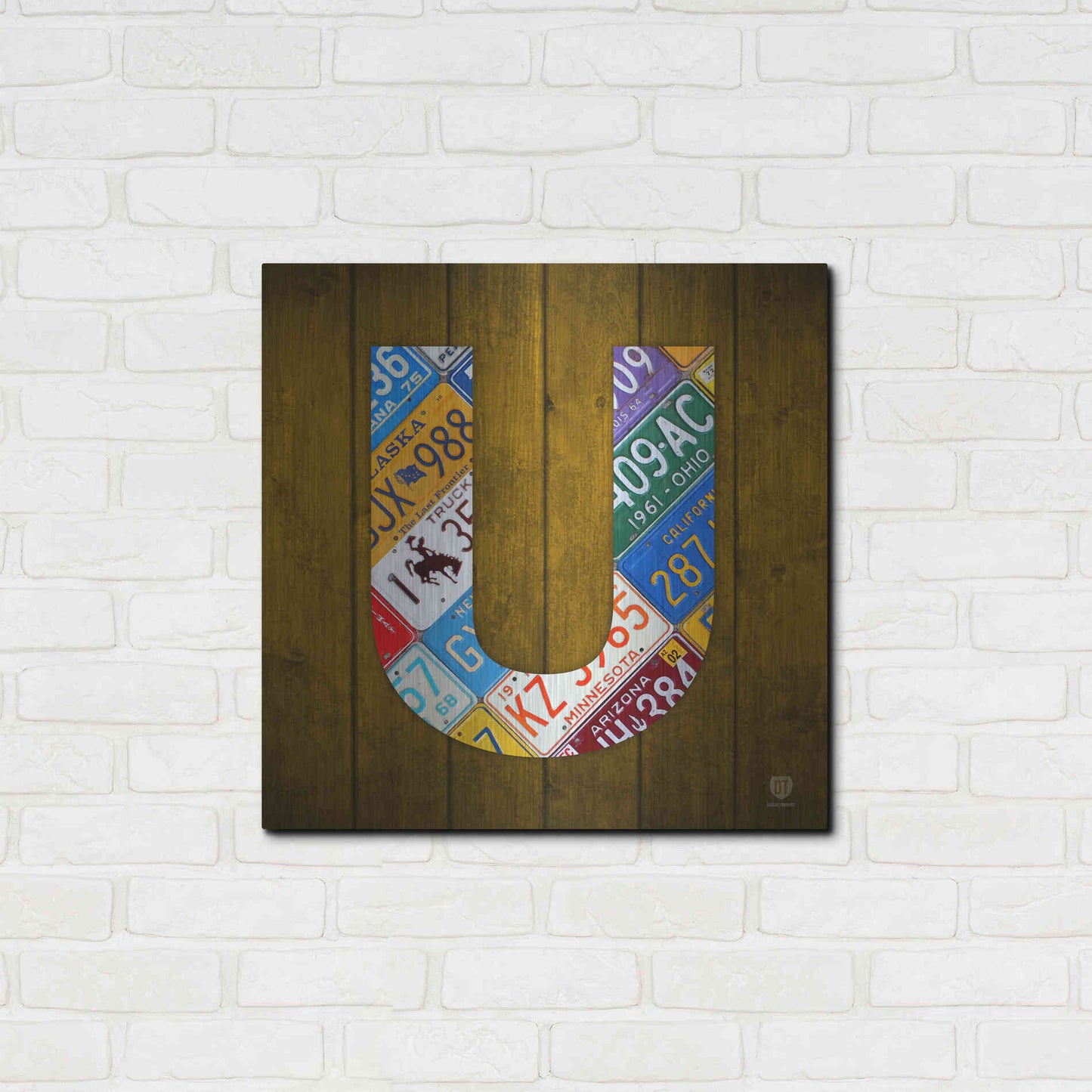 Luxe Metal Art 'U' by Design Turnpike, Metal Wall Art,24x24