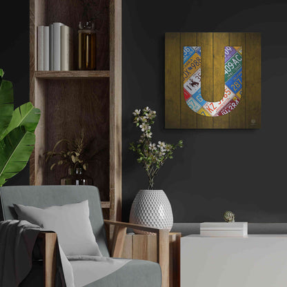 Luxe Metal Art 'U' by Design Turnpike, Metal Wall Art,24x24
