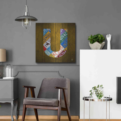 Luxe Metal Art 'U' by Design Turnpike, Metal Wall Art,24x24