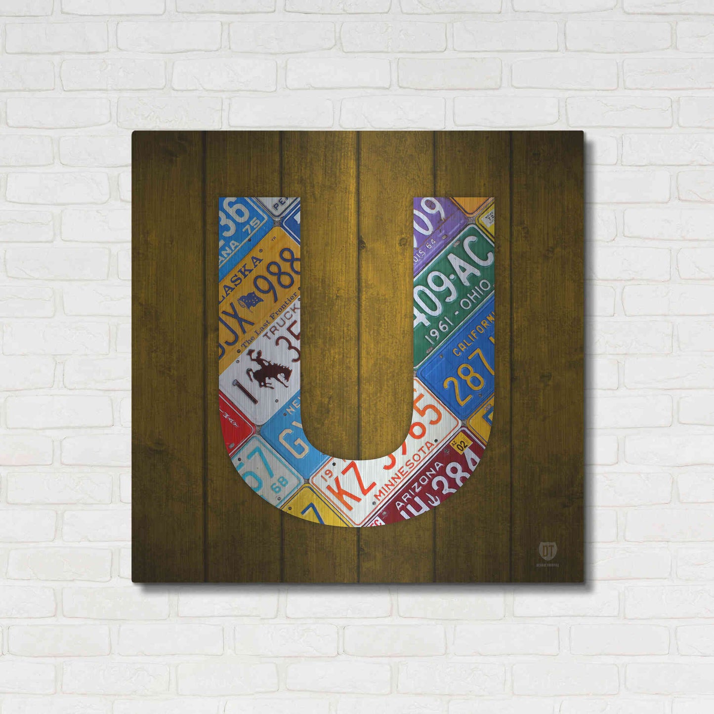 Luxe Metal Art 'U' by Design Turnpike, Metal Wall Art,36x36