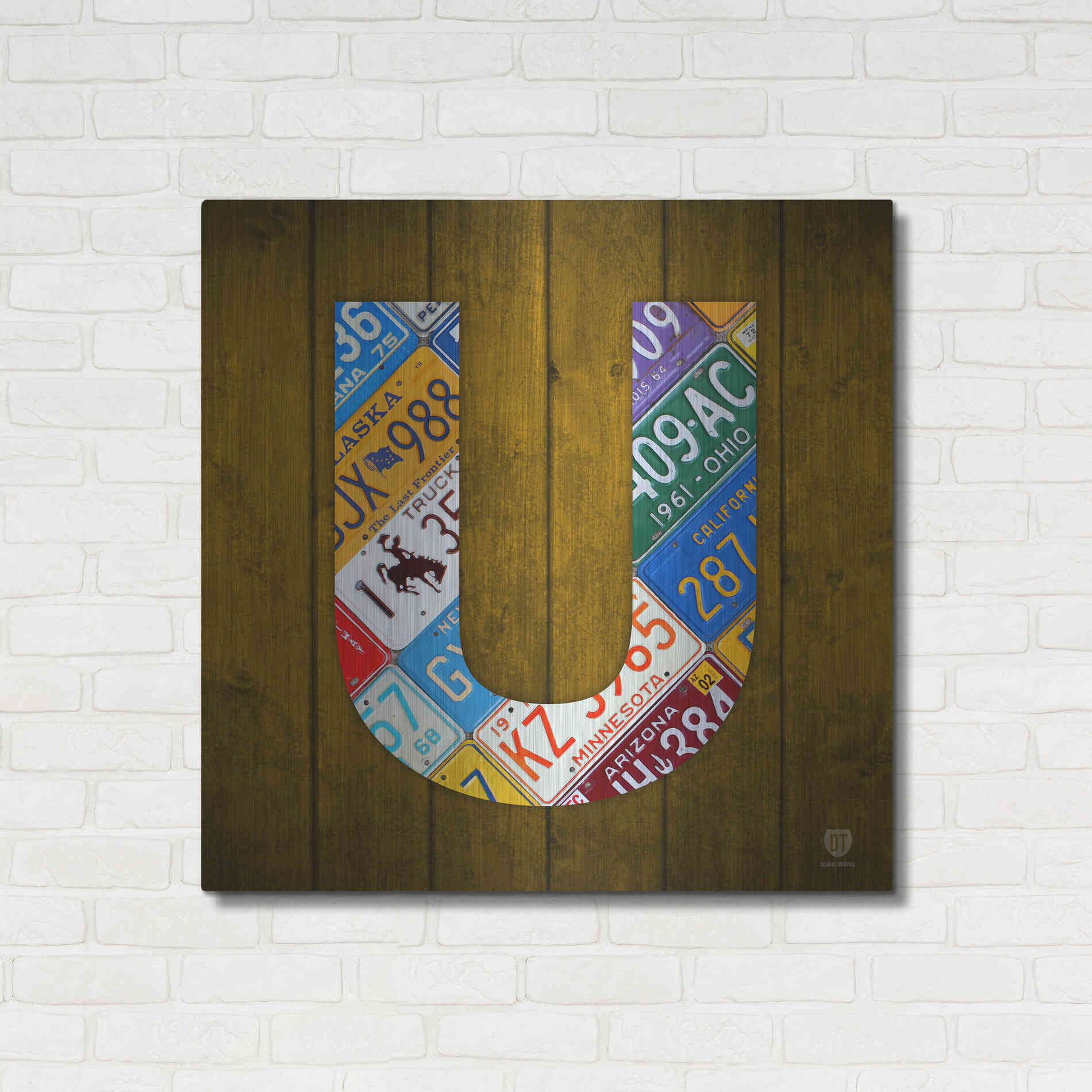 Luxe Metal Art 'U' by Design Turnpike, Metal Wall Art,36x36