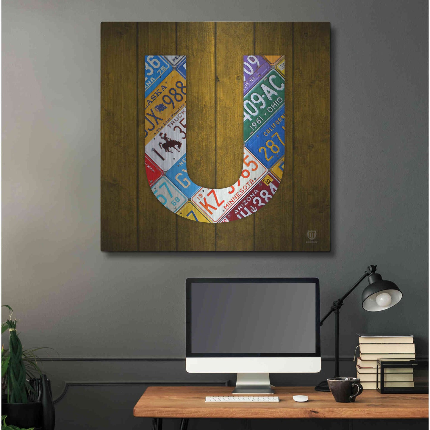 Luxe Metal Art 'U' by Design Turnpike, Metal Wall Art,36x36