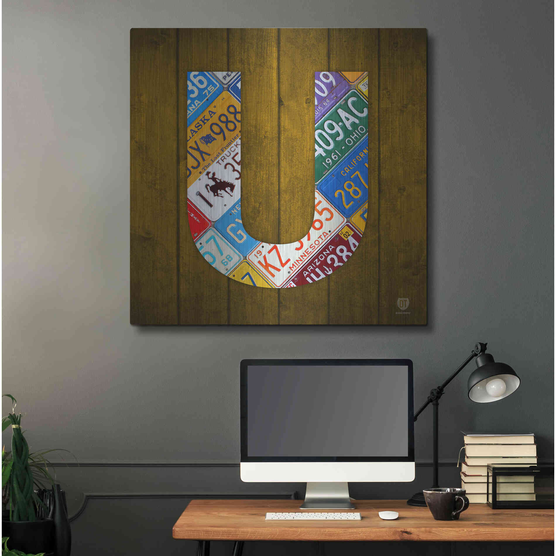 Luxe Metal Art 'U' by Design Turnpike, Metal Wall Art,36x36