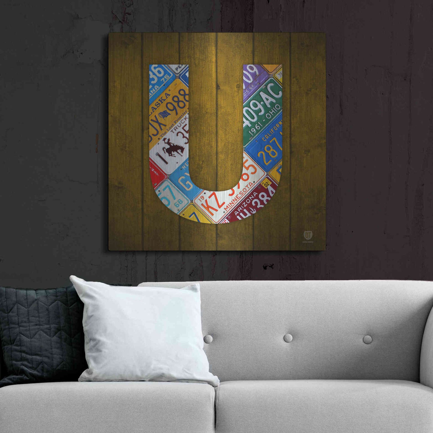 Luxe Metal Art 'U' by Design Turnpike, Metal Wall Art,36x36