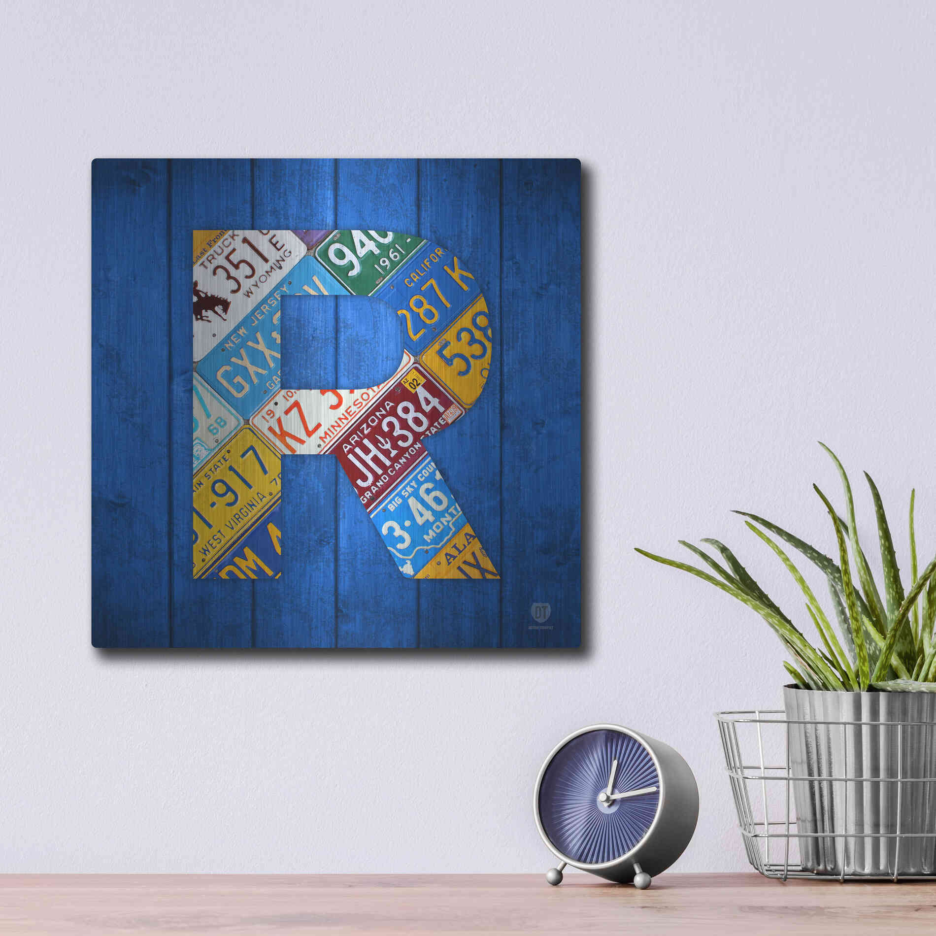 Luxe Metal Art 'R' by Design Turnpike, Metal Wall Art,12x12