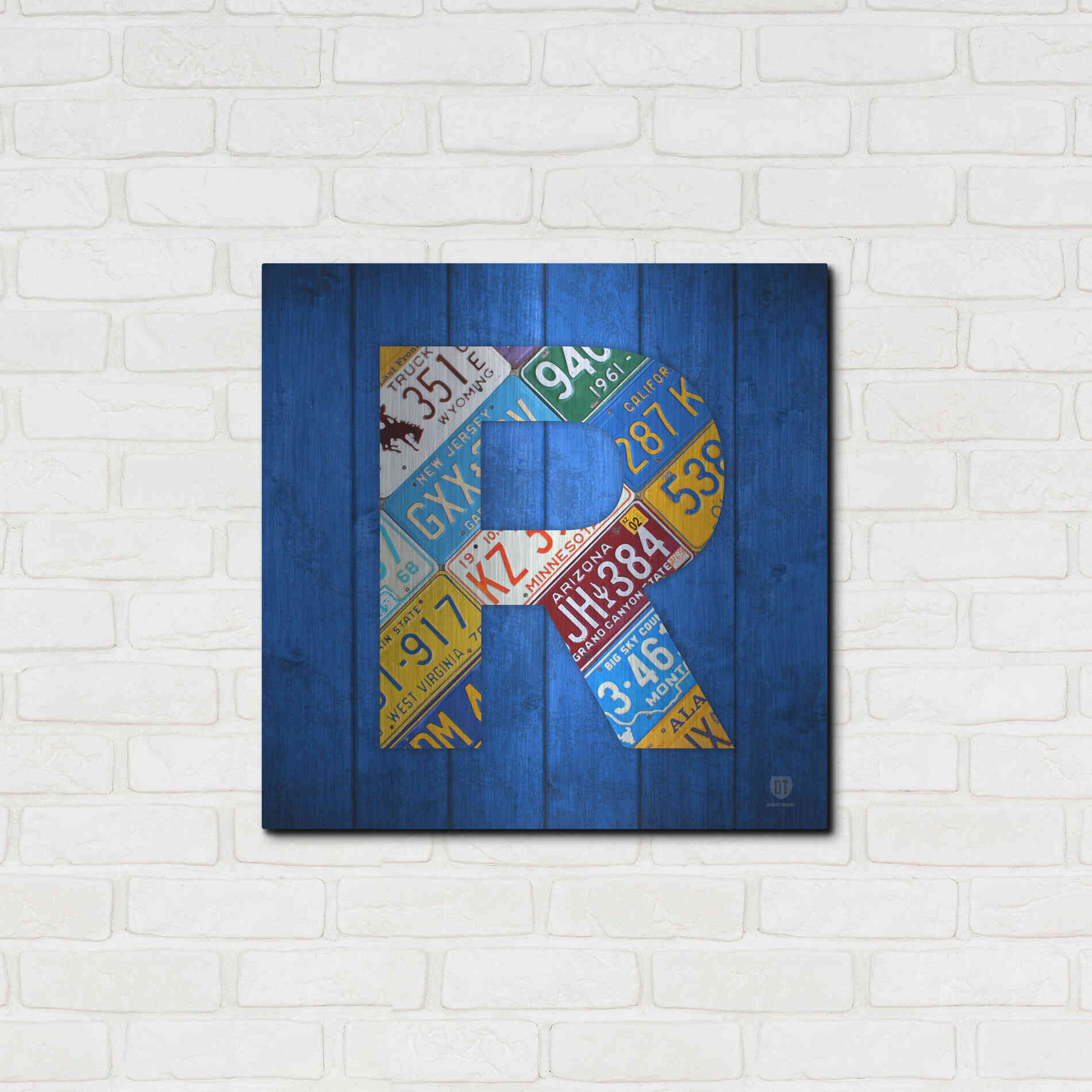 Luxe Metal Art 'R' by Design Turnpike, Metal Wall Art,24x24