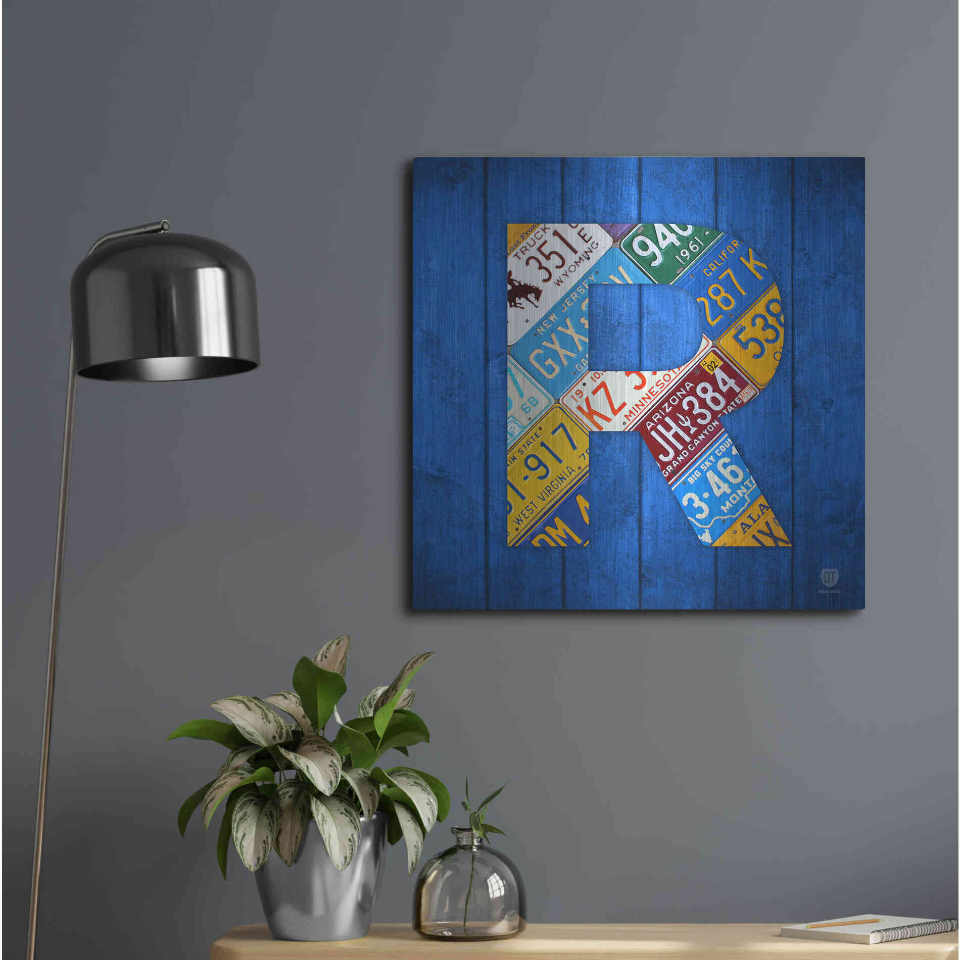 Luxe Metal Art 'R' by Design Turnpike, Metal Wall Art,24x24