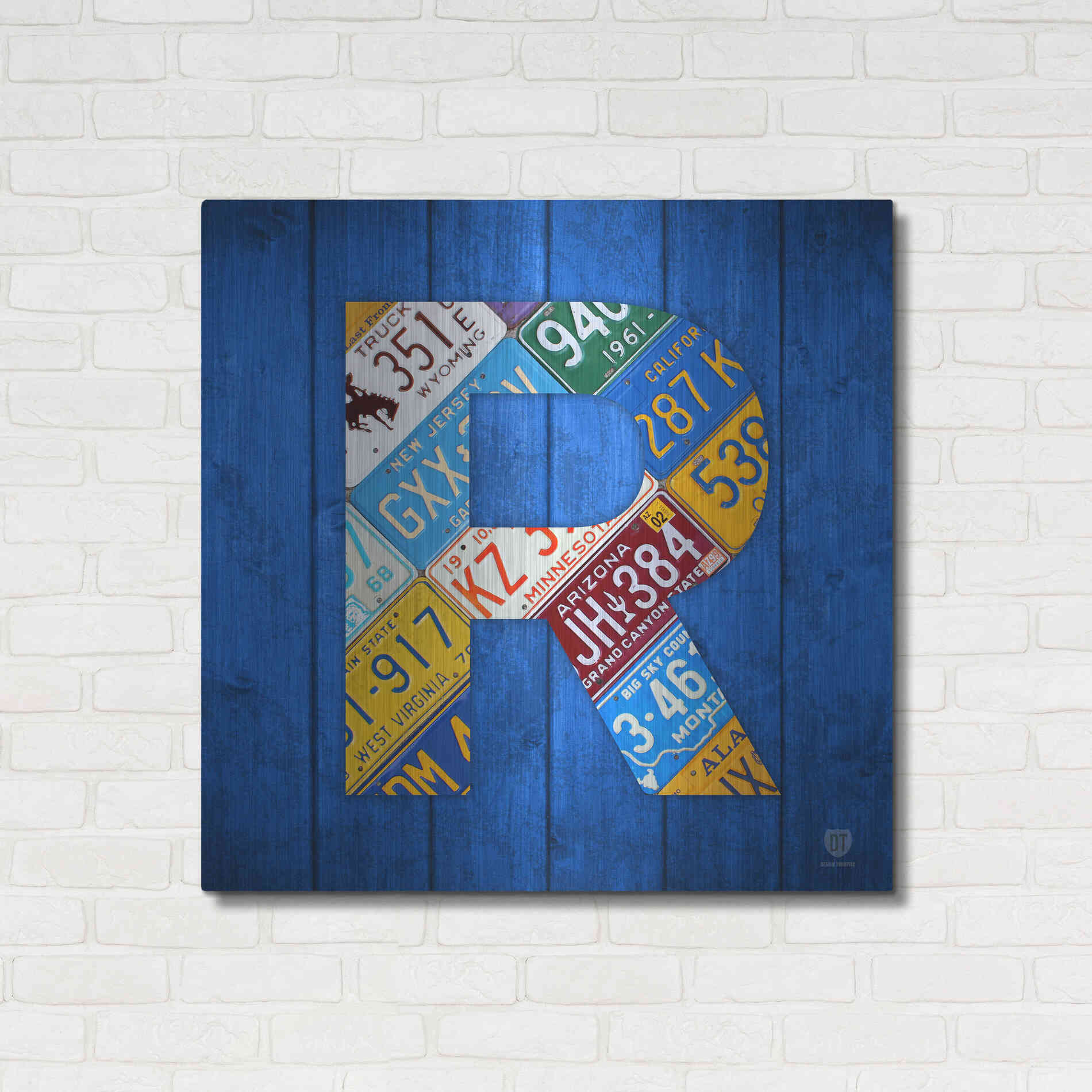 Luxe Metal Art 'R' by Design Turnpike, Metal Wall Art,36x36