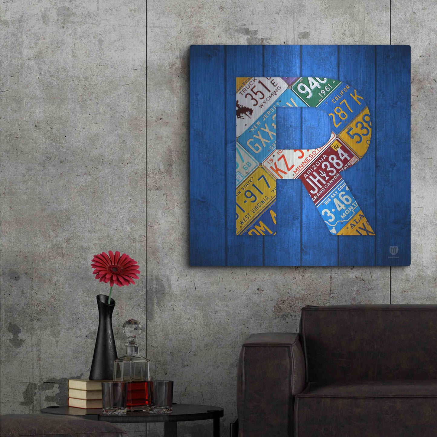 Luxe Metal Art 'R' by Design Turnpike, Metal Wall Art,36x36