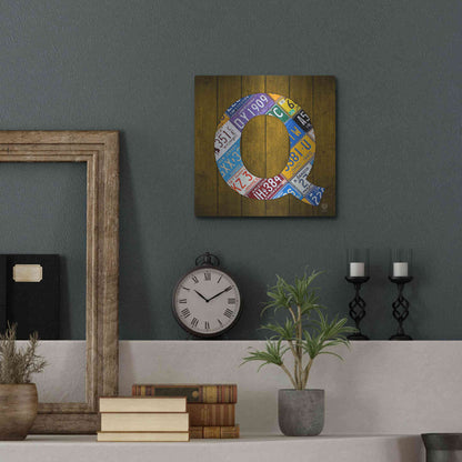 Luxe Metal Art 'Q' by Design Turnpike, Metal Wall Art,12x12