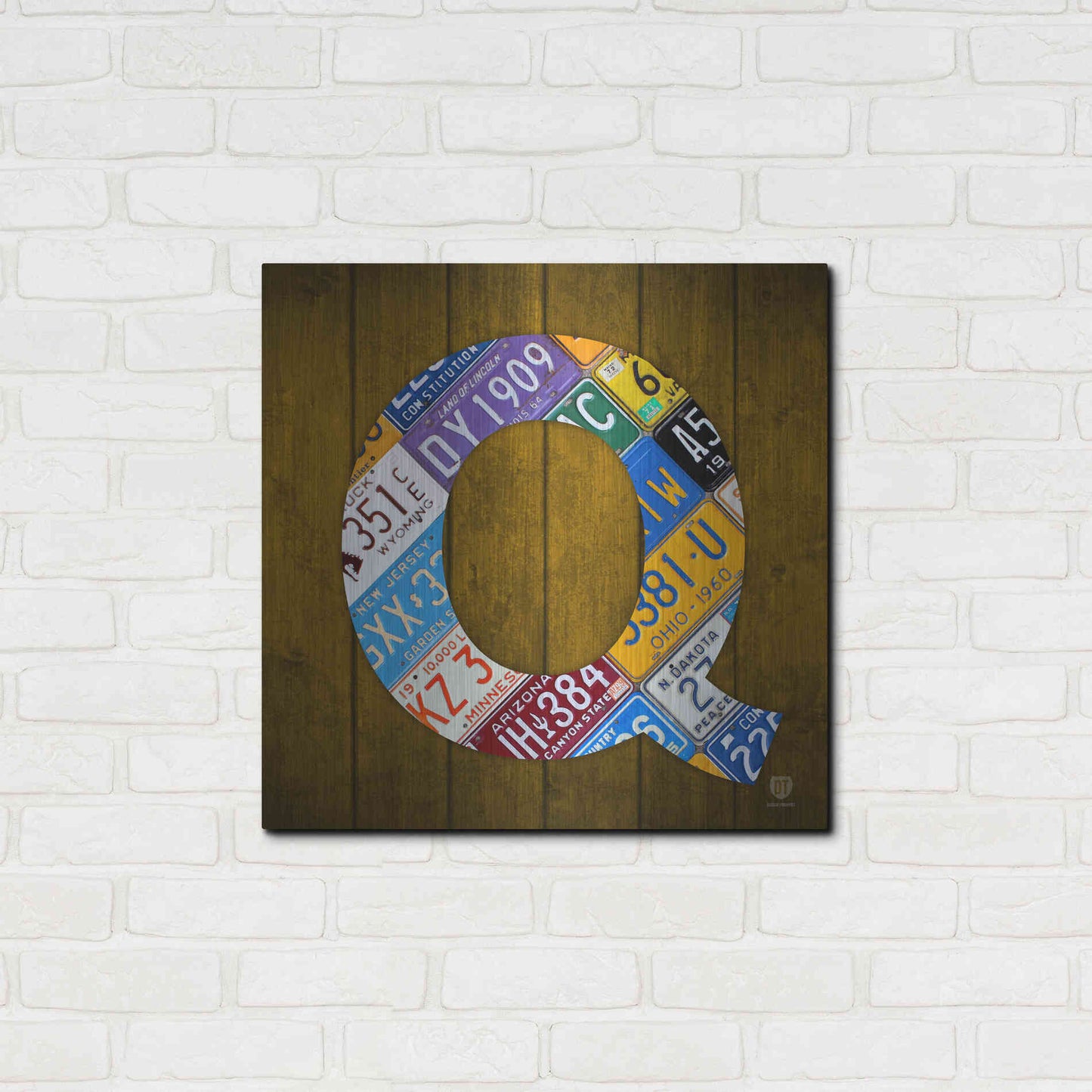 Luxe Metal Art 'Q' by Design Turnpike, Metal Wall Art,24x24