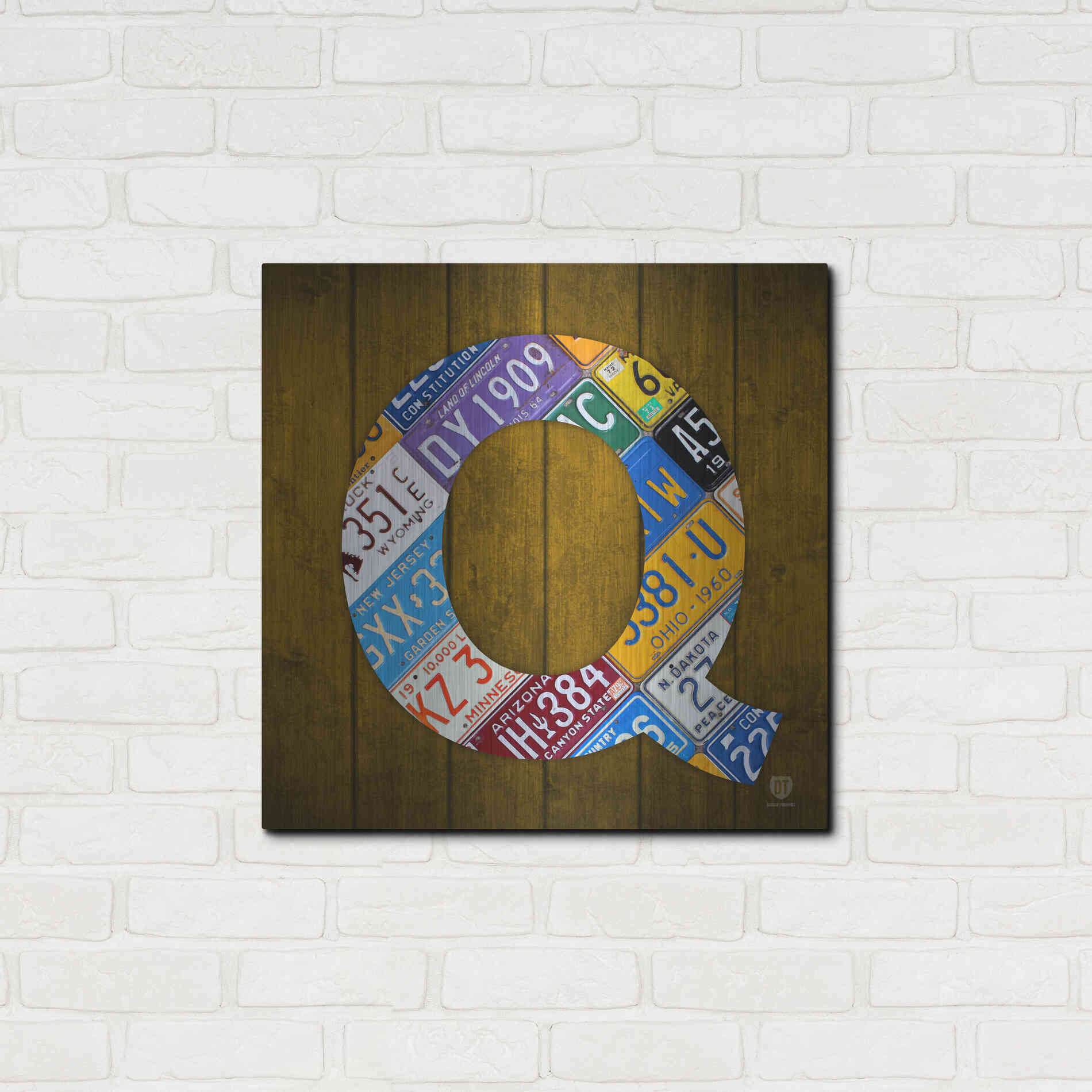 Luxe Metal Art 'Q' by Design Turnpike, Metal Wall Art,24x24