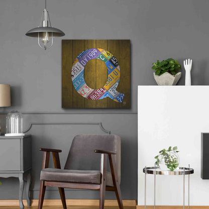 Luxe Metal Art 'Q' by Design Turnpike, Metal Wall Art,24x24