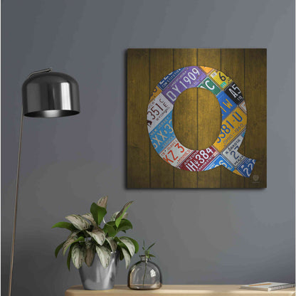 Luxe Metal Art 'Q' by Design Turnpike, Metal Wall Art,24x24