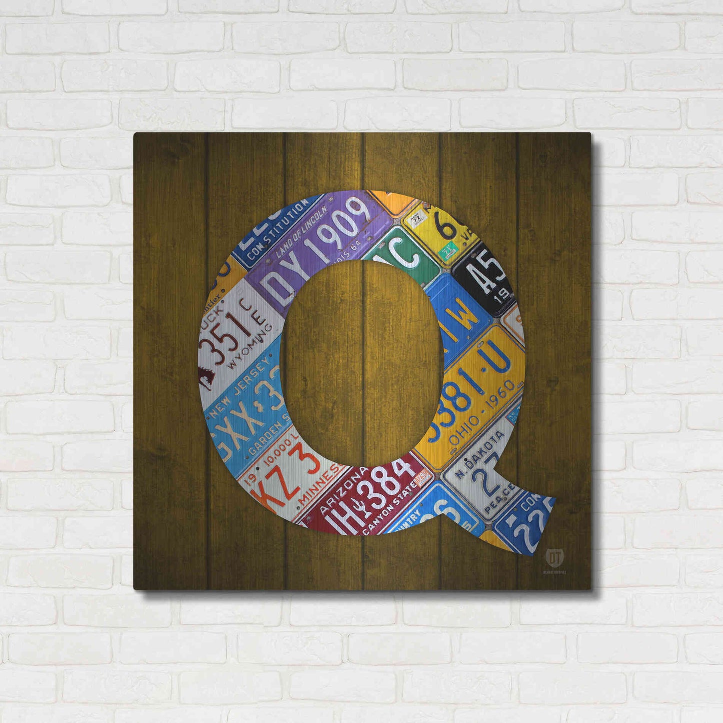 Luxe Metal Art 'Q' by Design Turnpike, Metal Wall Art,36x36