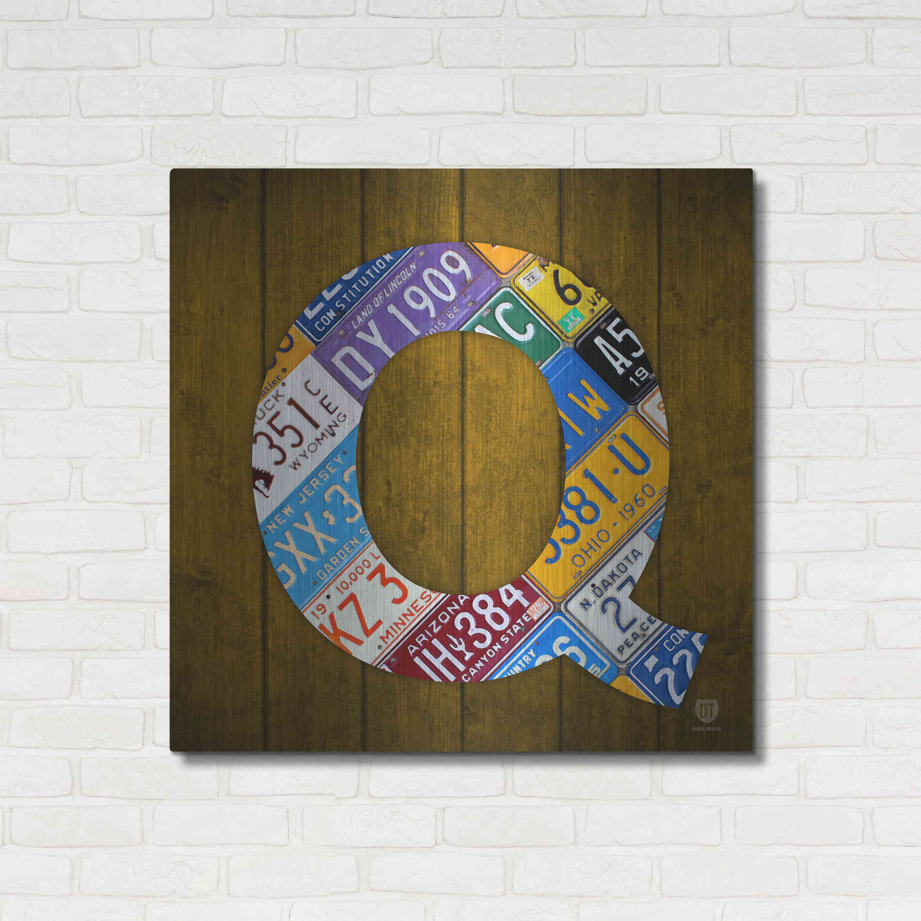 Luxe Metal Art 'Q' by Design Turnpike, Metal Wall Art,36x36