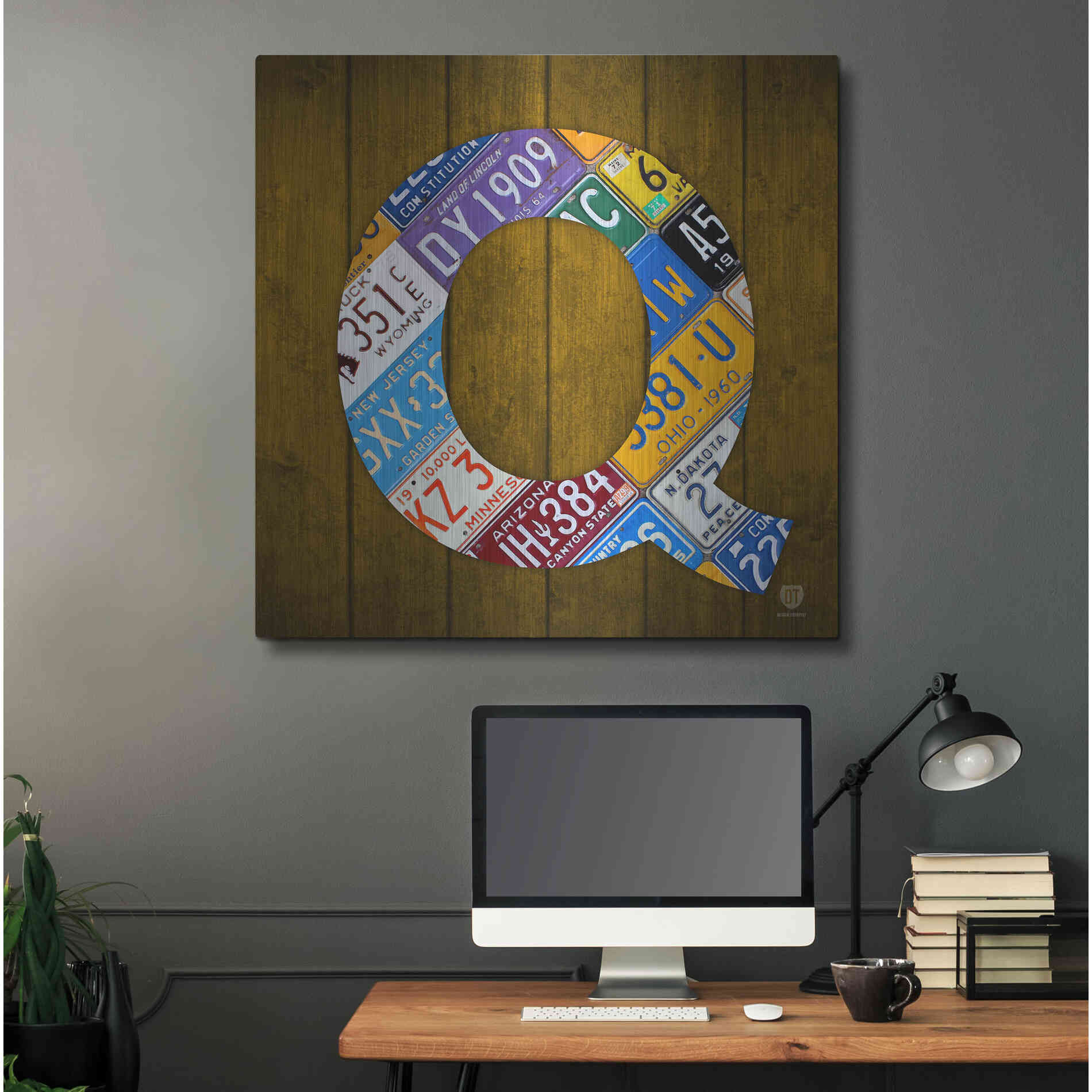 Luxe Metal Art 'Q' by Design Turnpike, Metal Wall Art,36x36