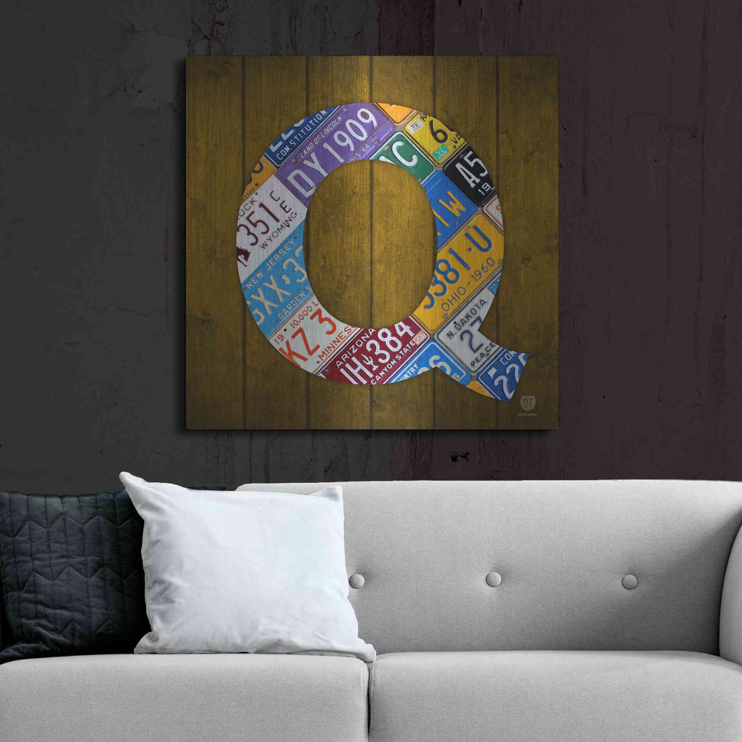 Luxe Metal Art 'Q' by Design Turnpike, Metal Wall Art,36x36
