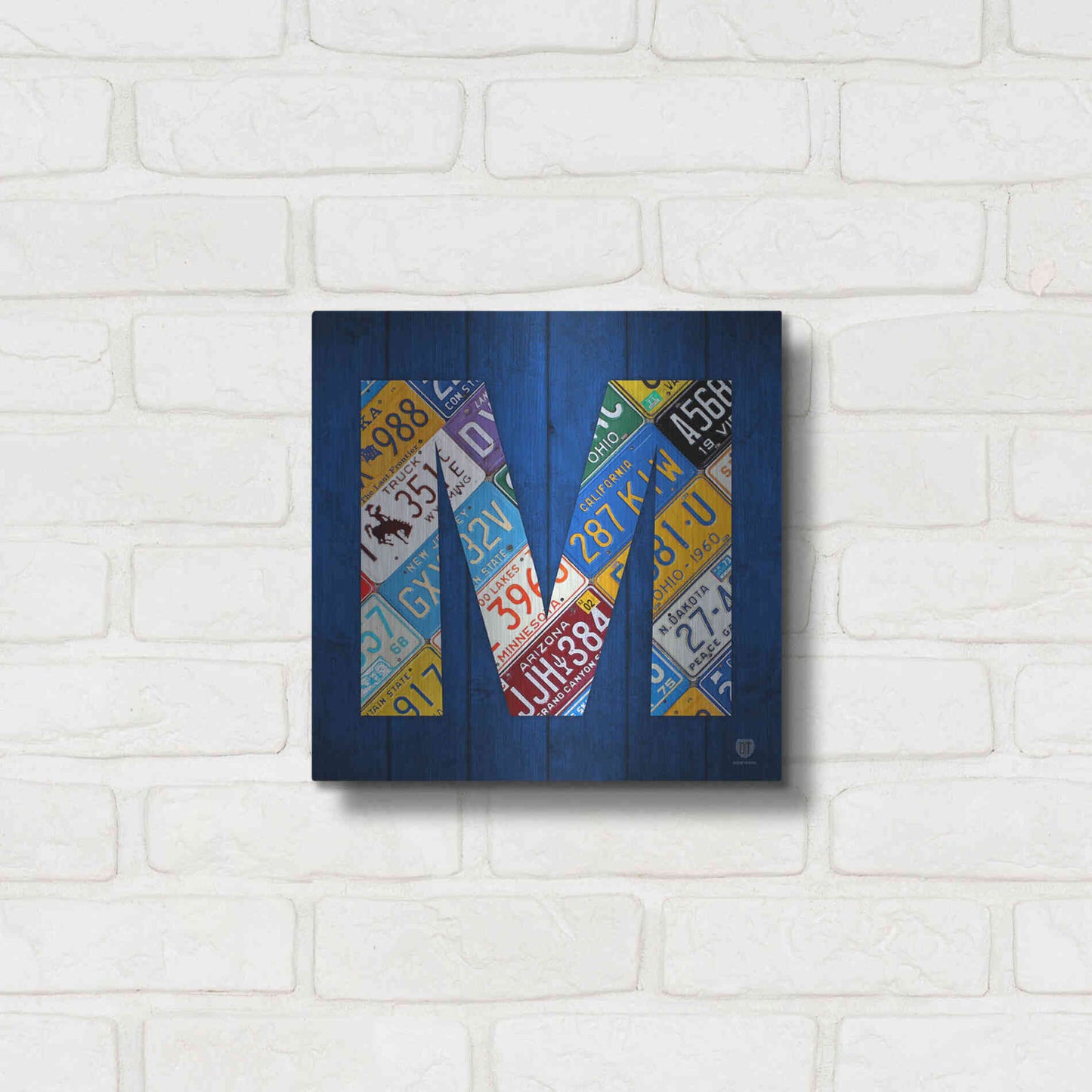 Luxe Metal Art 'M' by Design Turnpike, Metal Wall Art,12x12