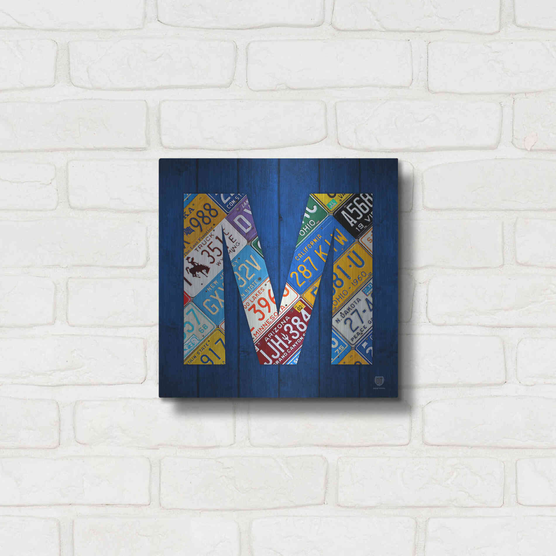 Luxe Metal Art 'M' by Design Turnpike, Metal Wall Art,12x12