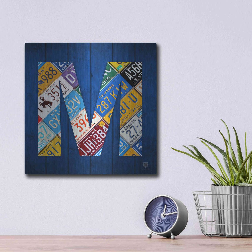 Luxe Metal Art 'M' by Design Turnpike, Metal Wall Art,12x12