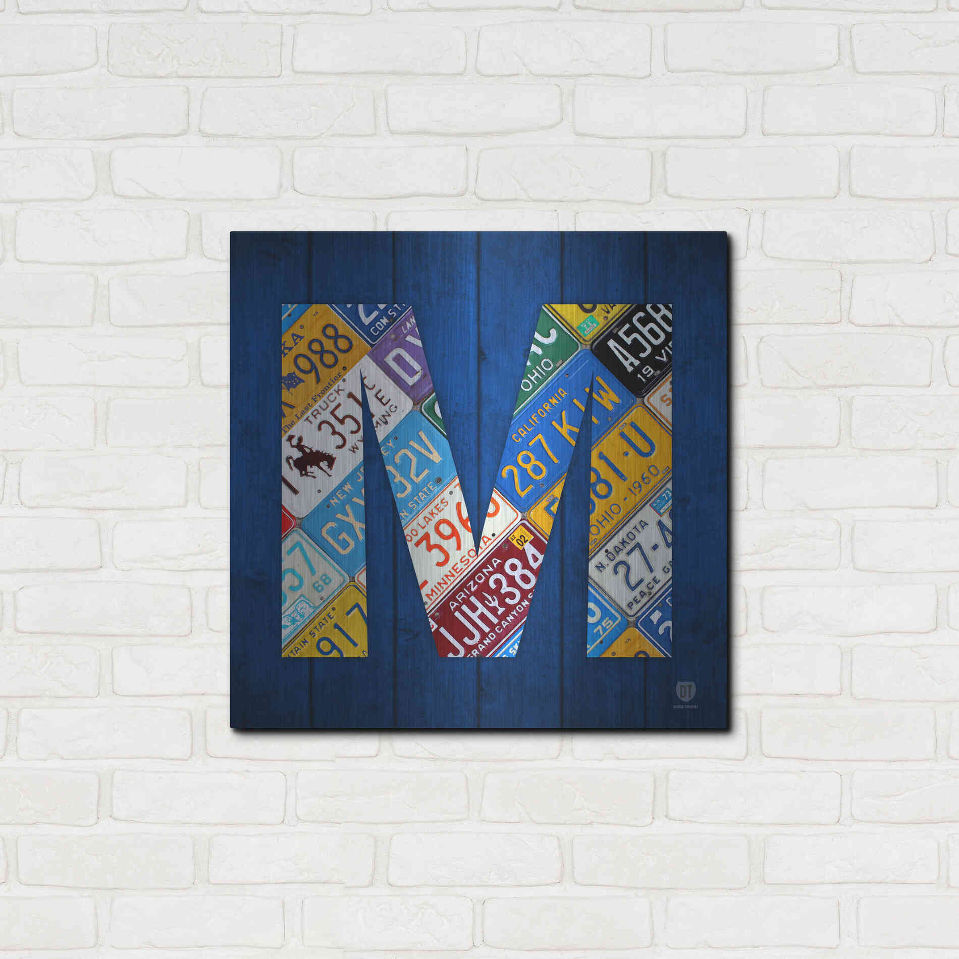 Luxe Metal Art 'M' by Design Turnpike, Metal Wall Art,24x24