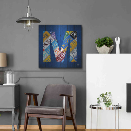 Luxe Metal Art 'M' by Design Turnpike, Metal Wall Art,24x24