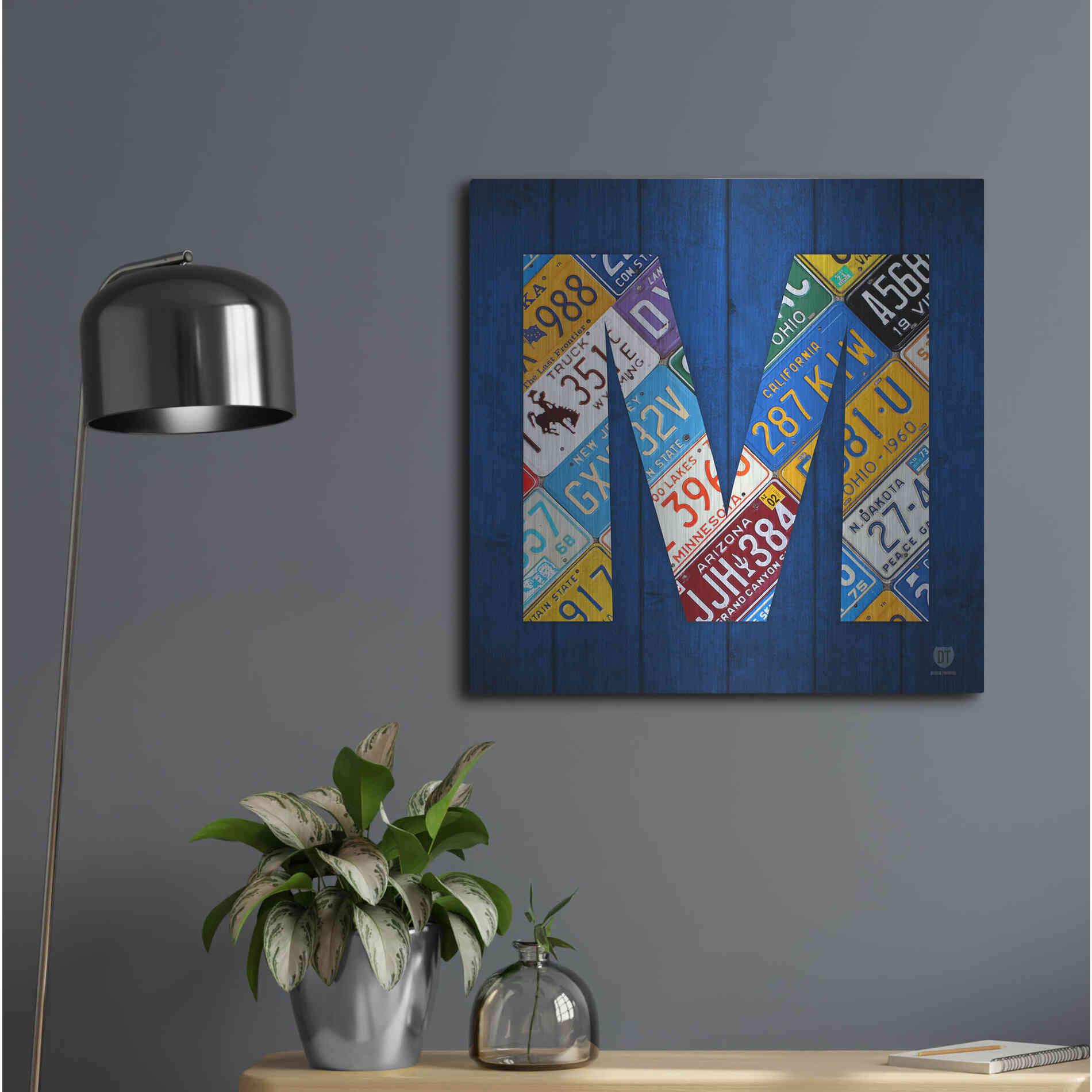 Luxe Metal Art 'M' by Design Turnpike, Metal Wall Art,24x24