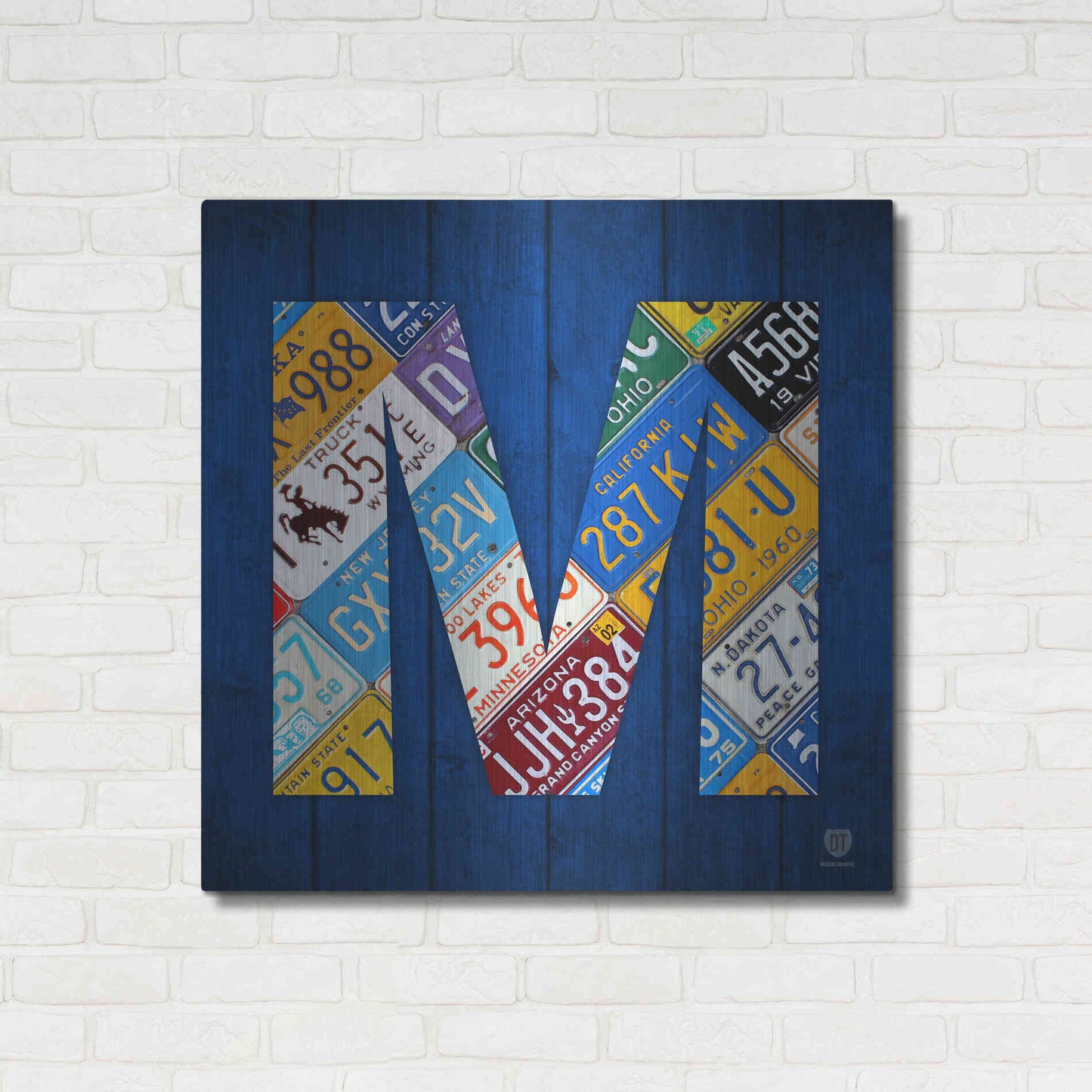 Luxe Metal Art 'M' by Design Turnpike, Metal Wall Art,36x36