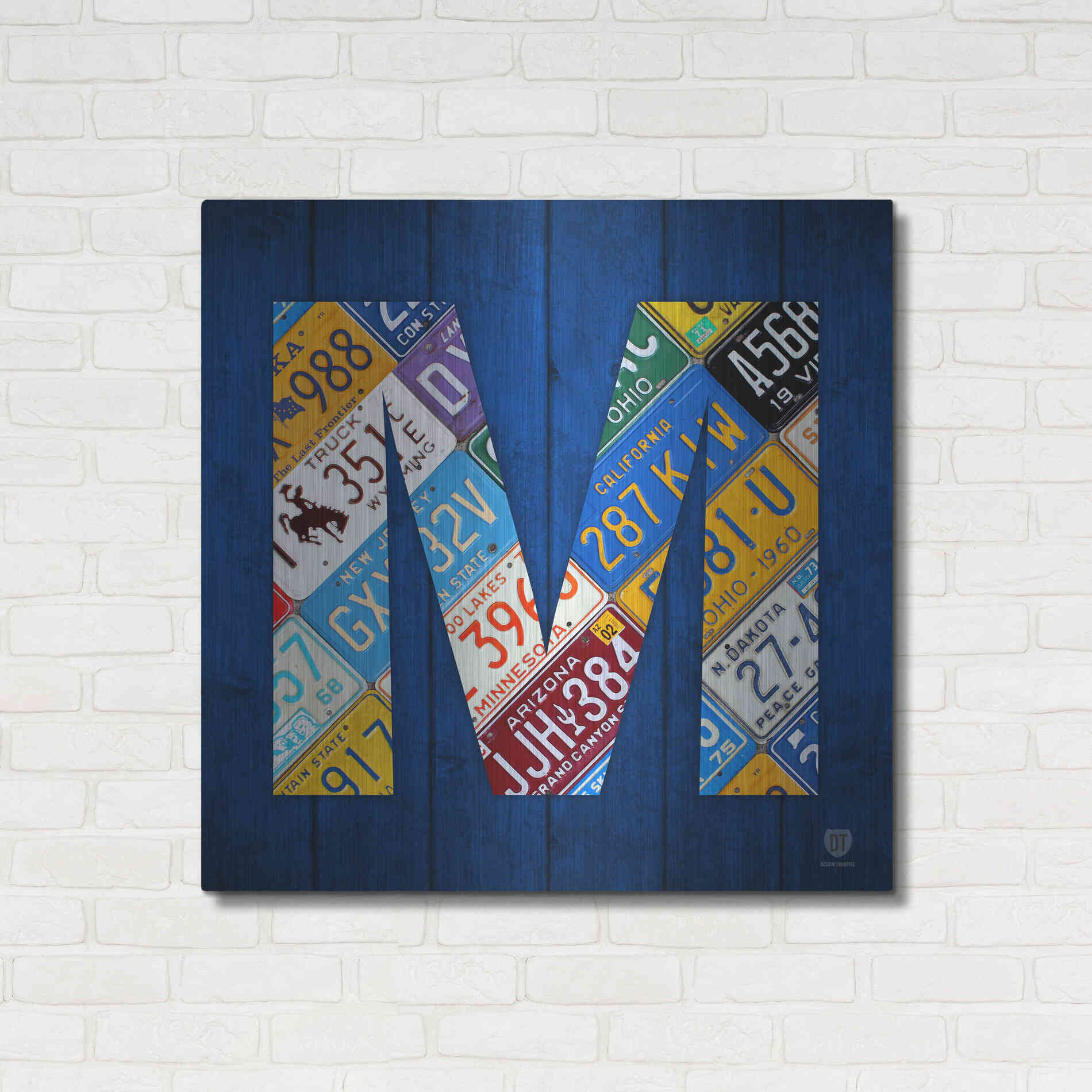 Luxe Metal Art 'M' by Design Turnpike, Metal Wall Art,36x36