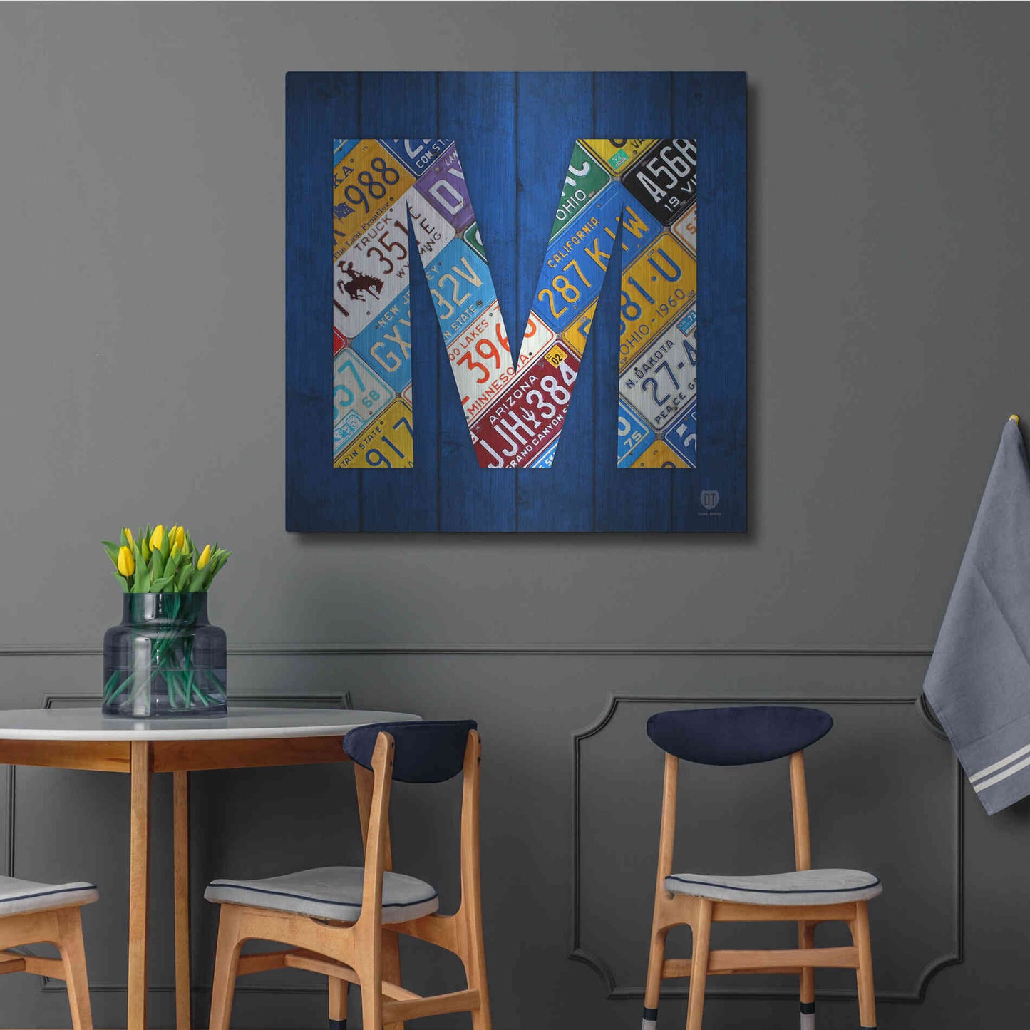 Luxe Metal Art 'M' by Design Turnpike, Metal Wall Art,36x36