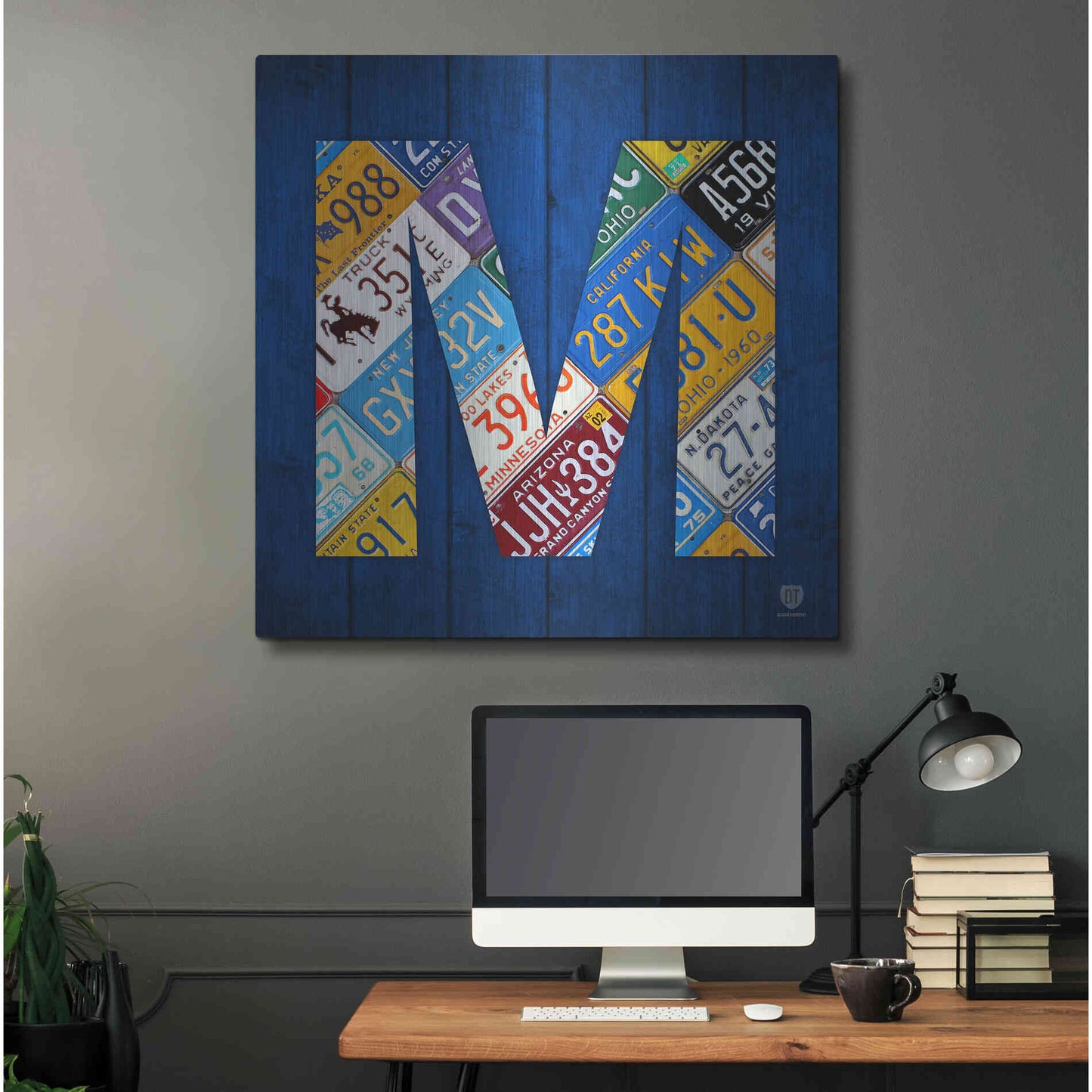 Luxe Metal Art 'M' by Design Turnpike, Metal Wall Art,36x36