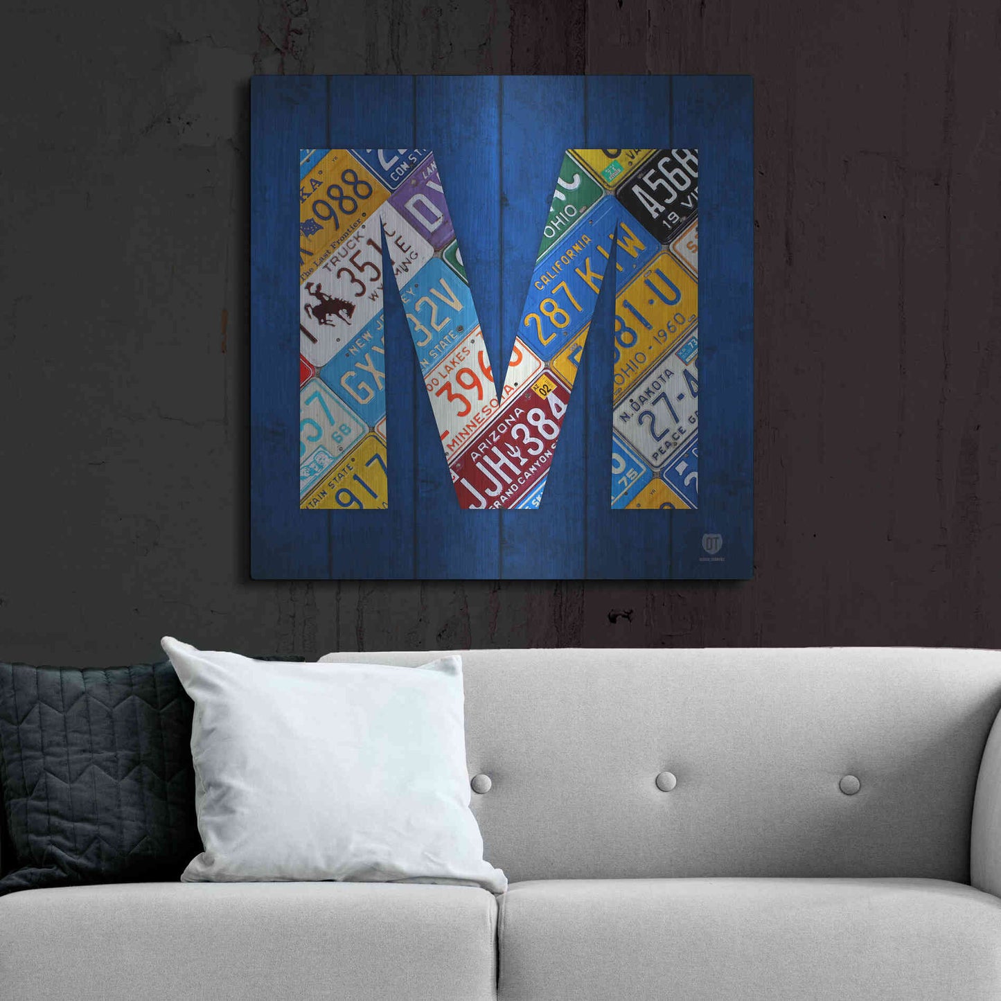 Luxe Metal Art 'M' by Design Turnpike, Metal Wall Art,36x36