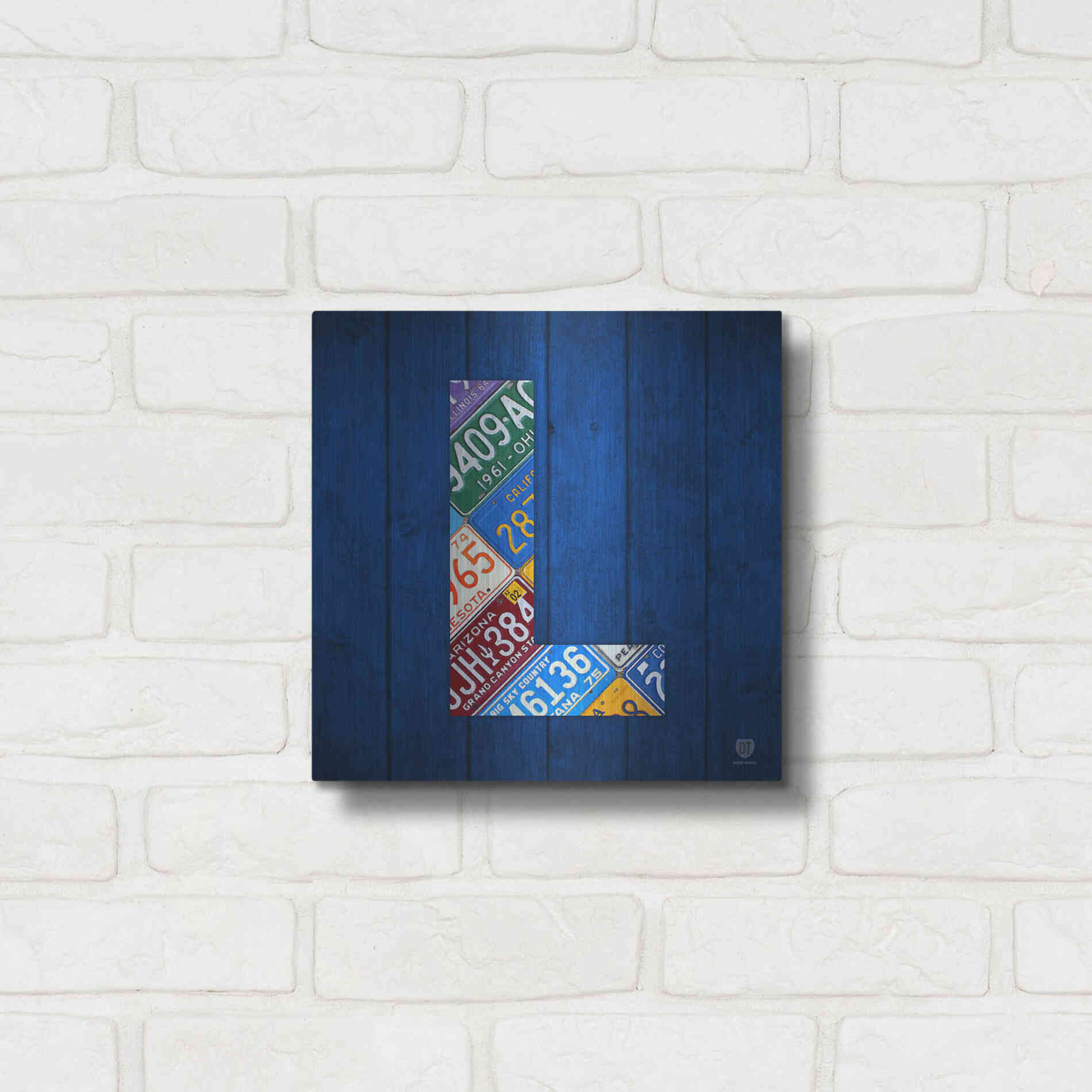 Luxe Metal Art 'L' by Design Turnpike, Metal Wall Art,12x12