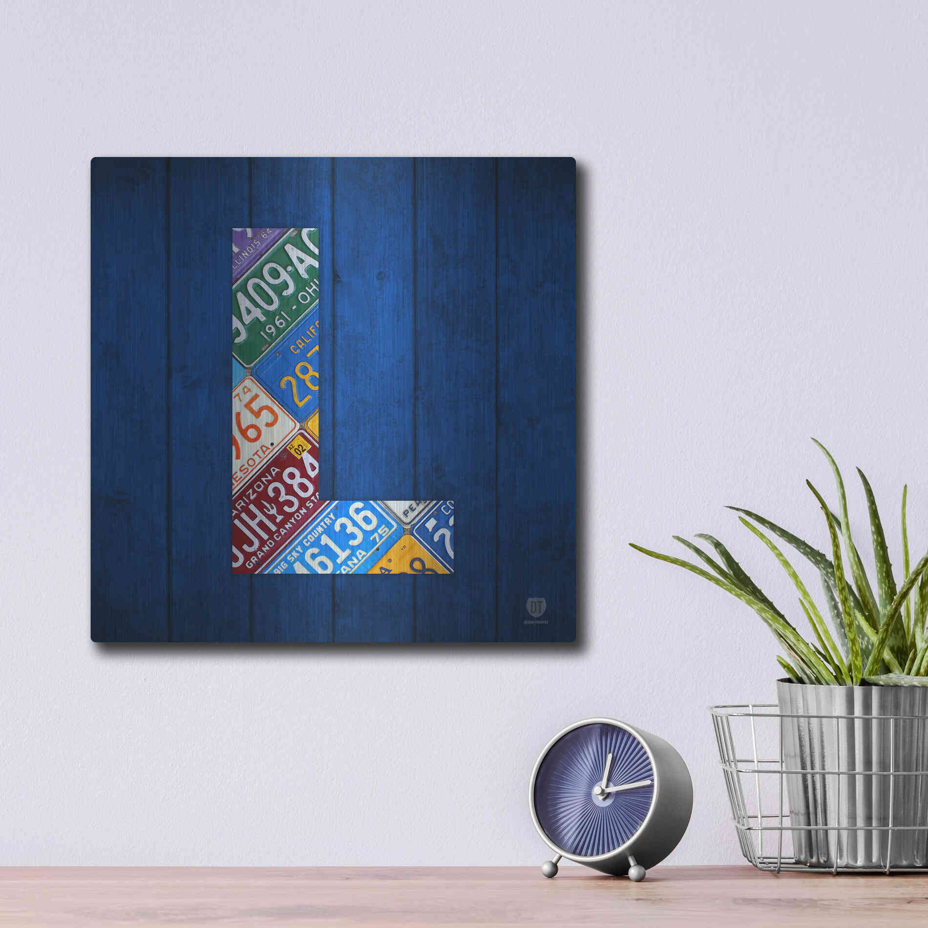 Luxe Metal Art 'L' by Design Turnpike, Metal Wall Art,12x12