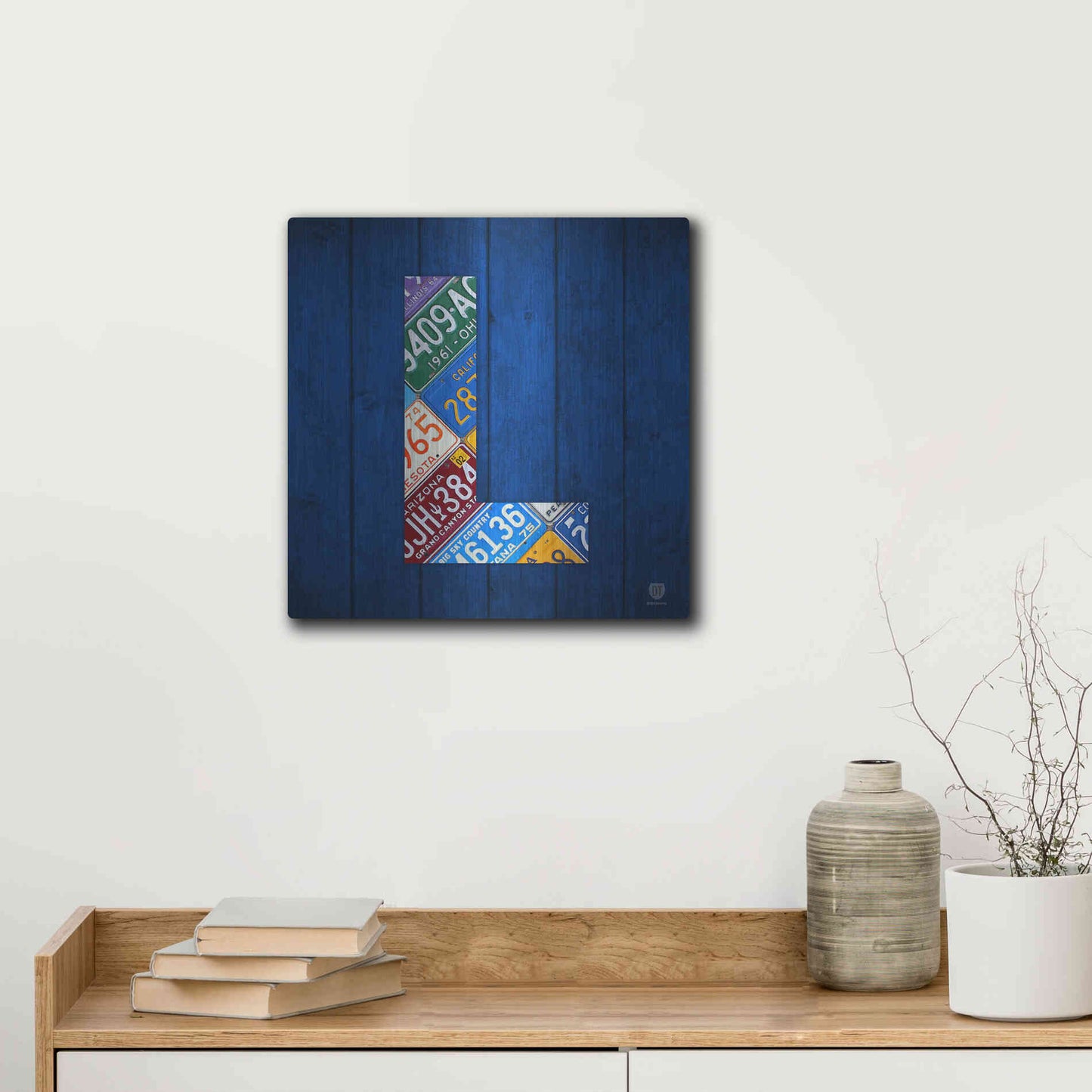 Luxe Metal Art 'L' by Design Turnpike, Metal Wall Art,12x12