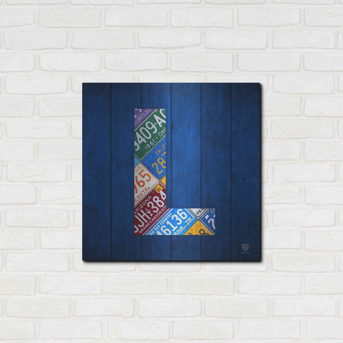 Luxe Metal Art 'L' by Design Turnpike, Metal Wall Art,24x24