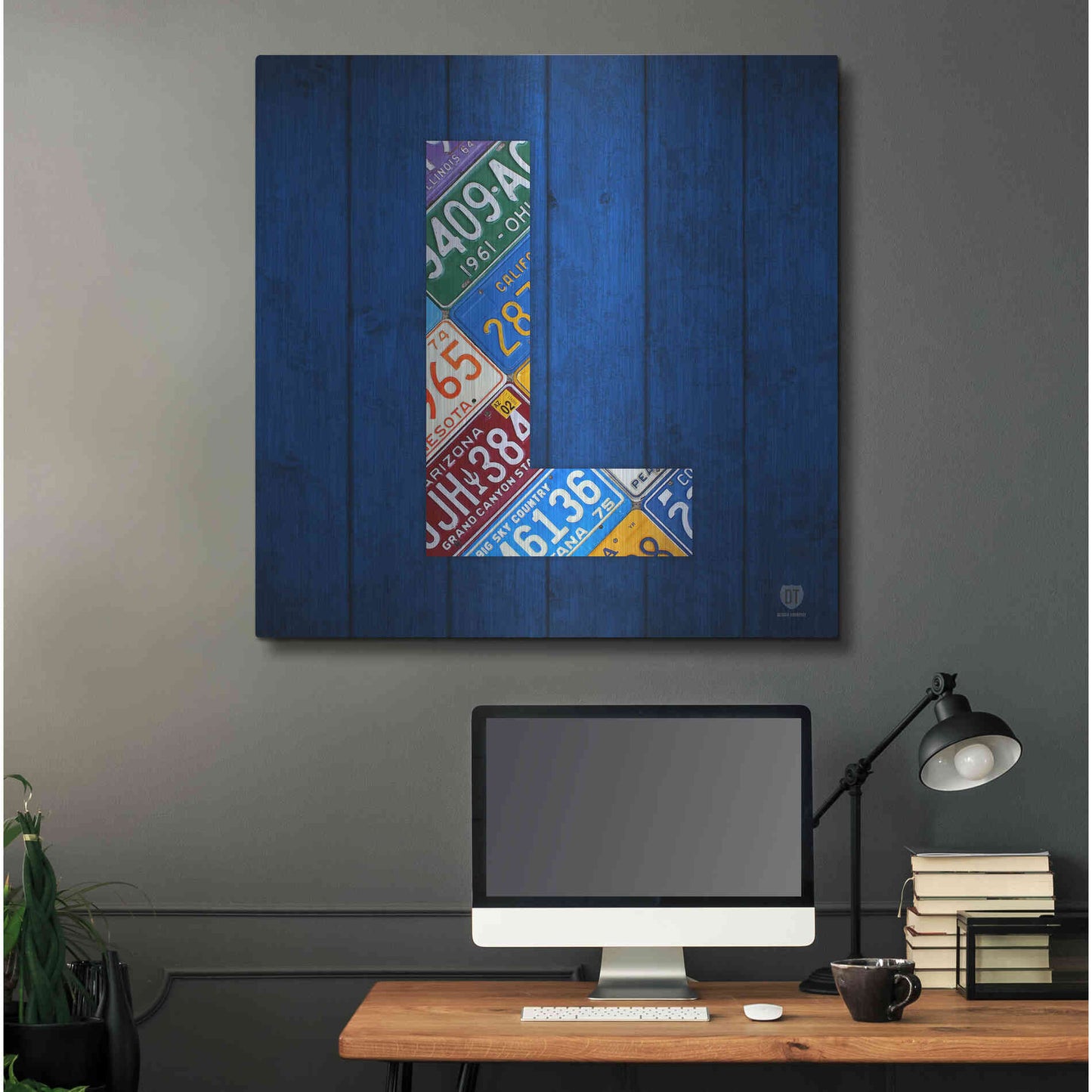 Luxe Metal Art 'L' by Design Turnpike, Metal Wall Art,36x36