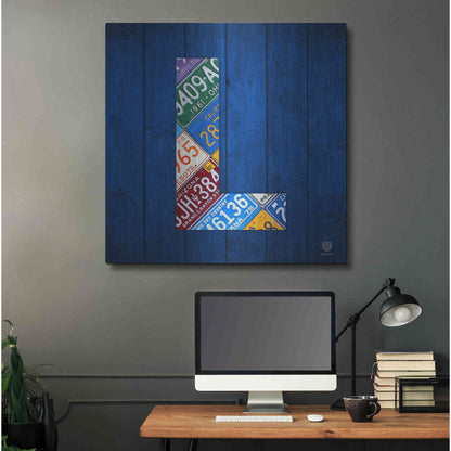 Luxe Metal Art 'L' by Design Turnpike, Metal Wall Art,36x36