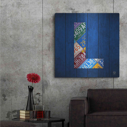 Luxe Metal Art 'L' by Design Turnpike, Metal Wall Art,36x36