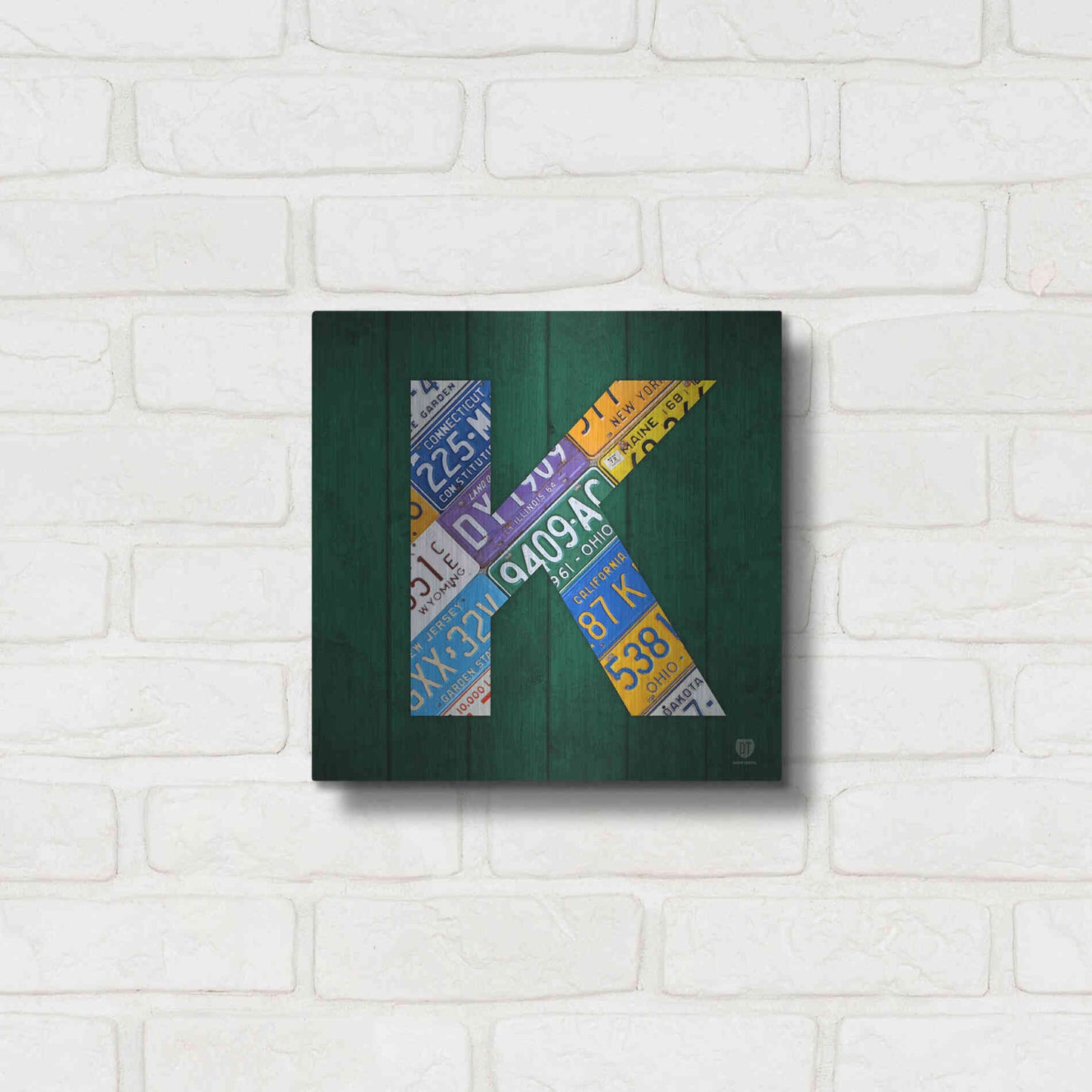 Luxe Metal Art 'K' by Design Turnpike, Metal Wall Art,12x12
