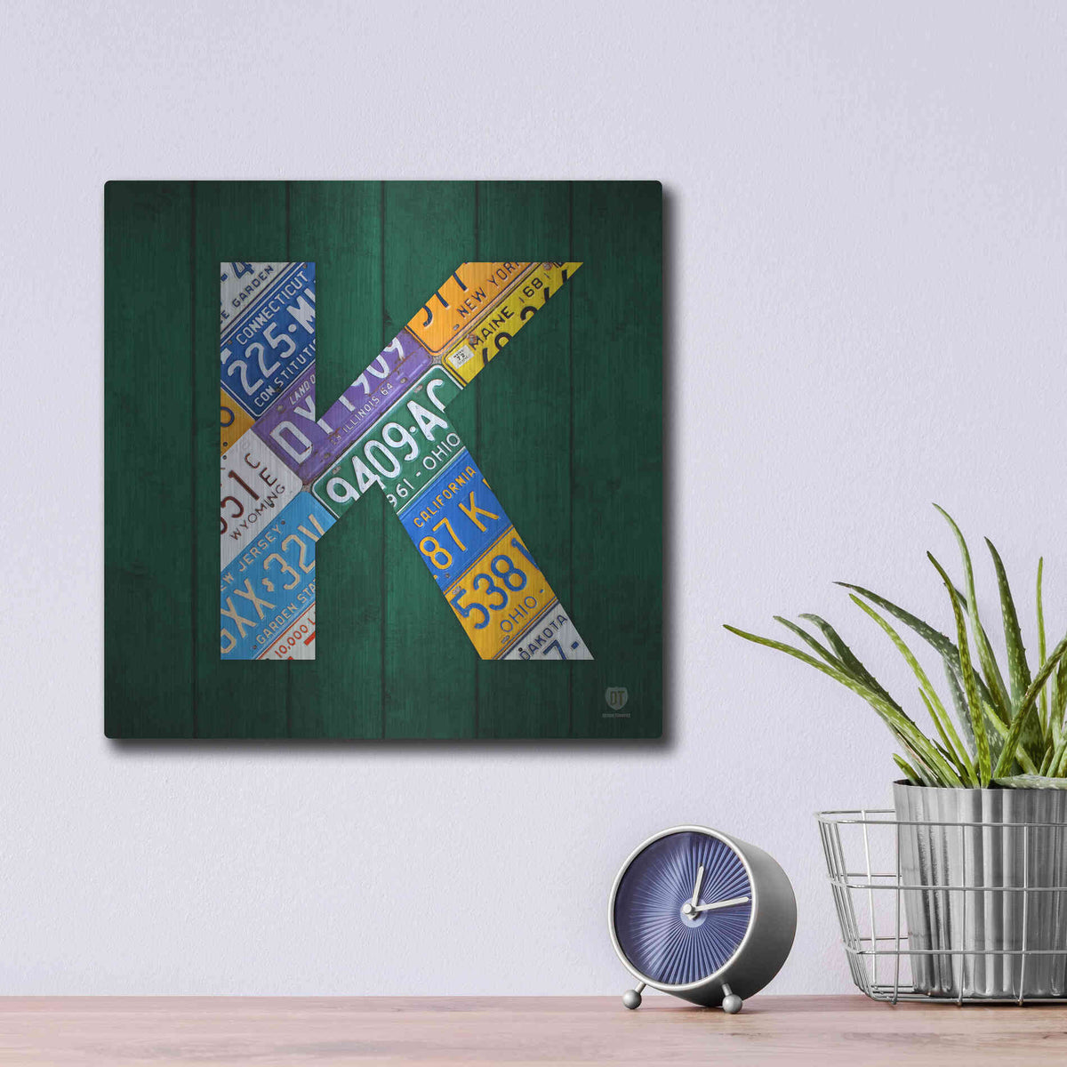 Luxe Metal Art 'K' by Design Turnpike, Metal Wall Art,12x12