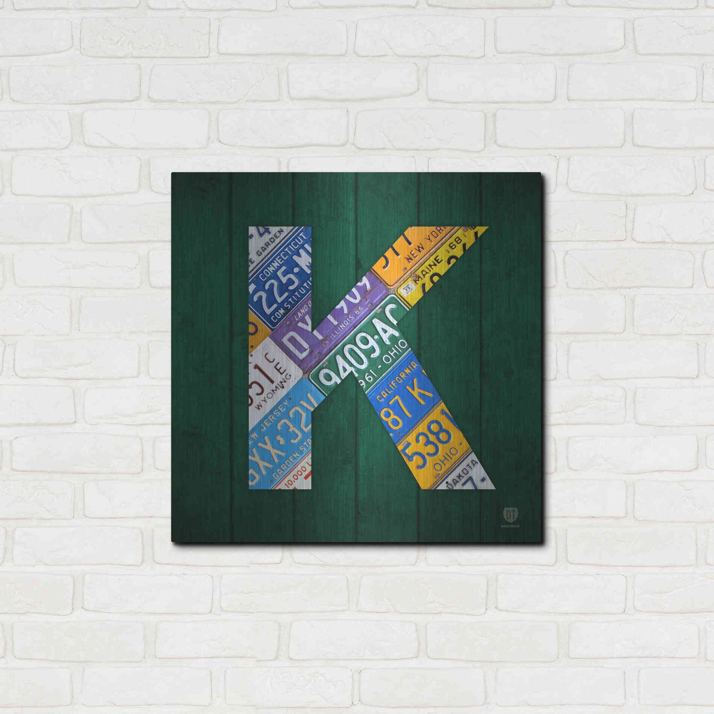 Luxe Metal Art 'K' by Design Turnpike, Metal Wall Art,24x24